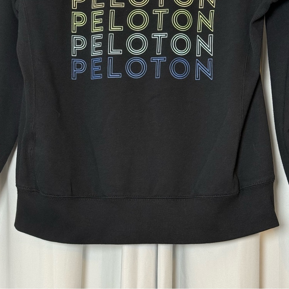 Peloton Ultimate Zip Up Rainbow Spell-Out Hoodie Womens Medium - Picture 8 of 12